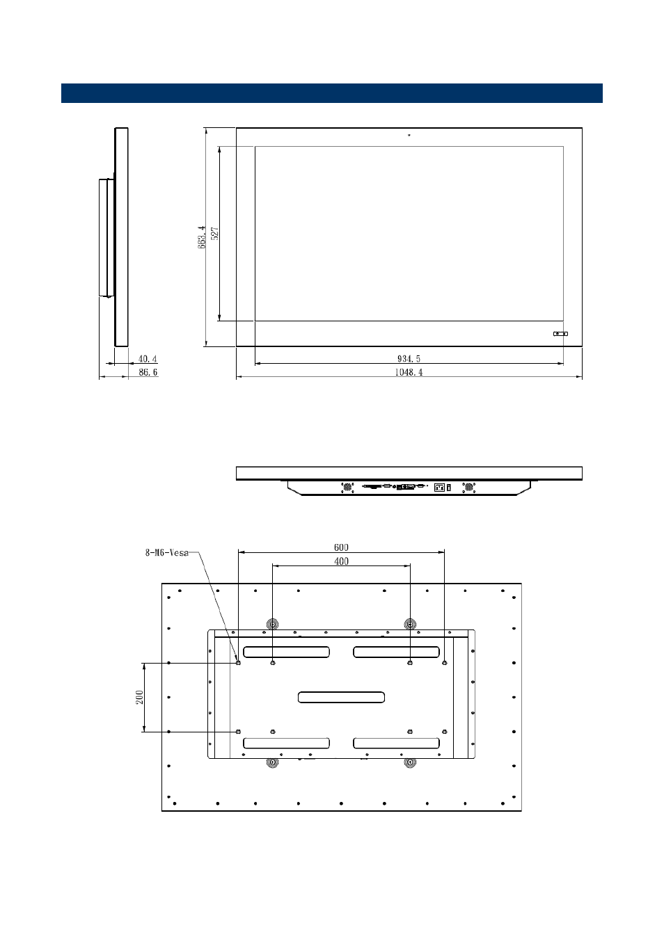 5 system dimensions | Avalue MPC-42W7 User Manual | Page 6 / 9