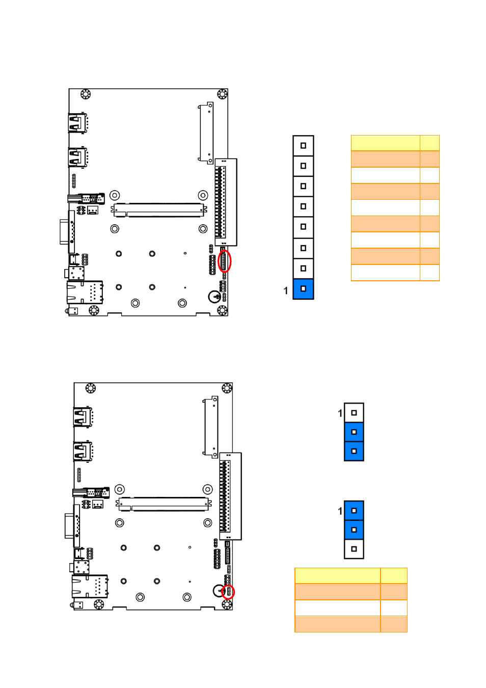 Miscellaneous setting connector (jfpt1), Module/carrier bios selector (jbios1) | Avalue OPM-CDV User Manual | Page 11 / 20