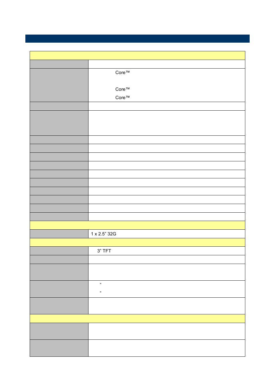 System specifications, 3 system specifications | Avalue AID-173SHW User Manual | Page 5 / 10