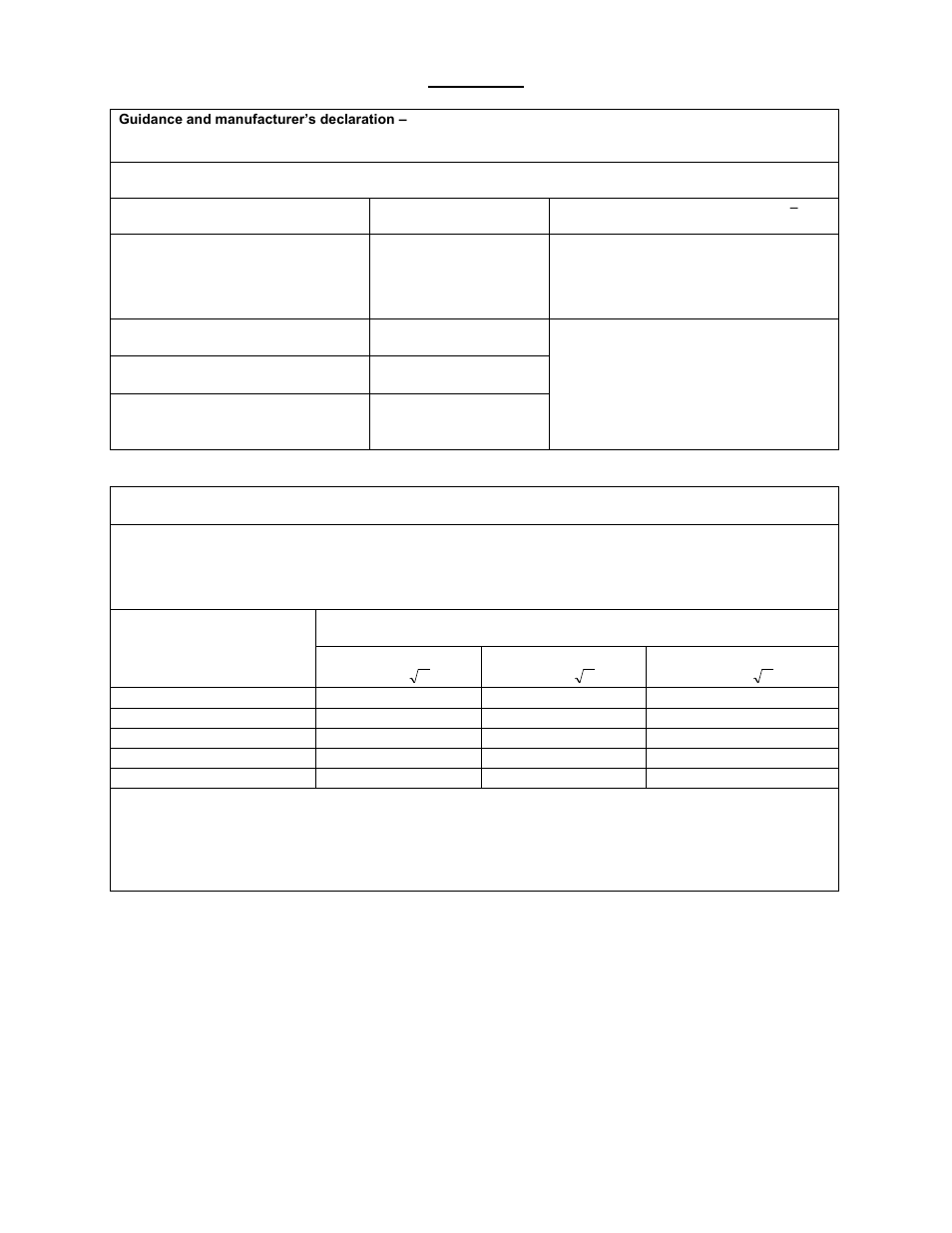 Emc table | Avalue AID-173SHR User Manual | Page 11 / 42