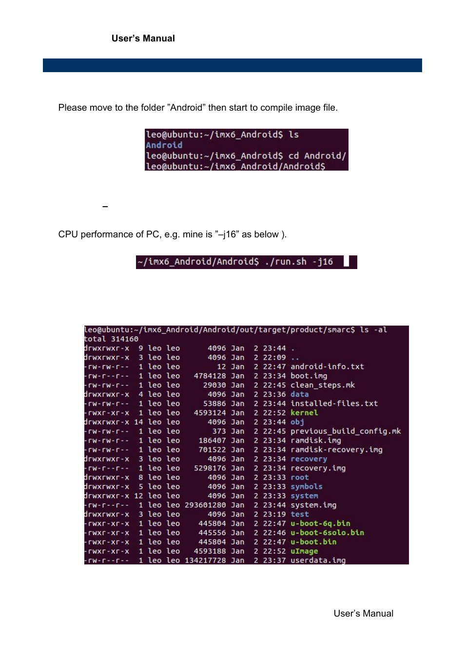 Building up android image file | Avalue ACP-IMX6POS User Manual | Page 27 / 31