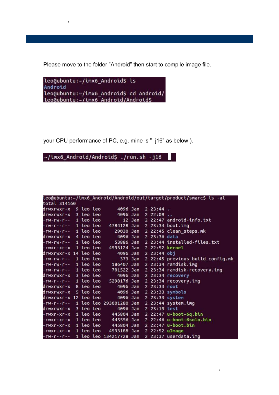 Building up andrioid image file | Avalue REV-SA01 User Manual | Page 39 / 43