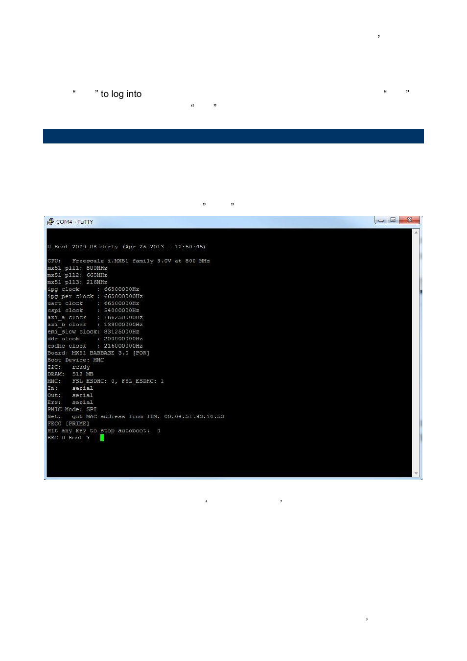 Bootloader settings for booting from sd card | Avalue BFC-10R1 User Manual | Page 49 / 55