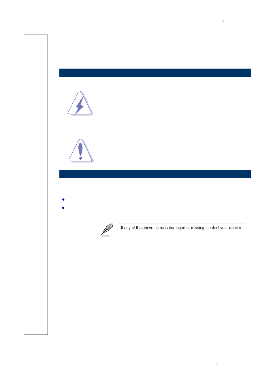 Getting started, Safety precautions, Packing list | Avalue BFC-10R1 User Manual | Page 7 / 55