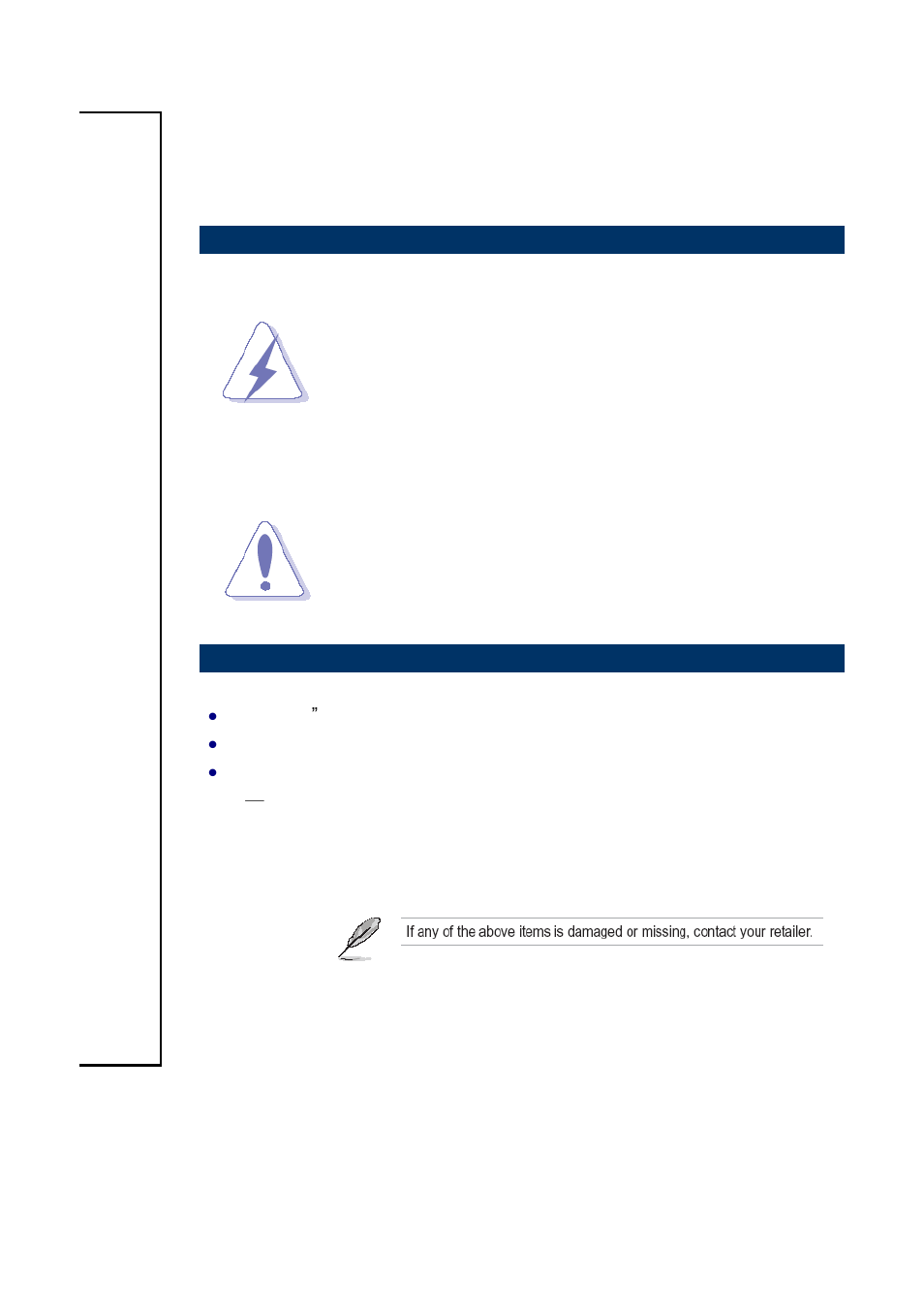 Getting started, Safety precautions, Packing list | Avalue BFC-10R1 User Manual | Page 4 / 12