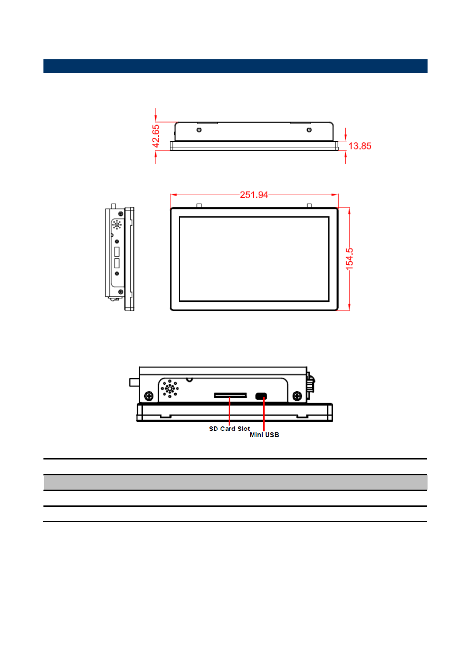 System overview, Front & top view, Right side view | Avalue BFC-10R1 User Manual | Page 6 / 12