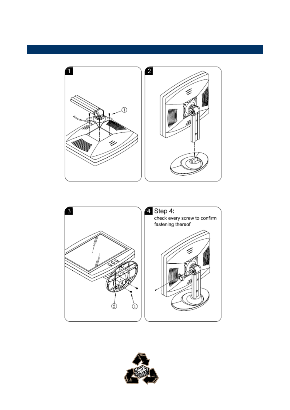 Stand installation | Avalue APC-18W5 User Manual | Page 11 / 11
