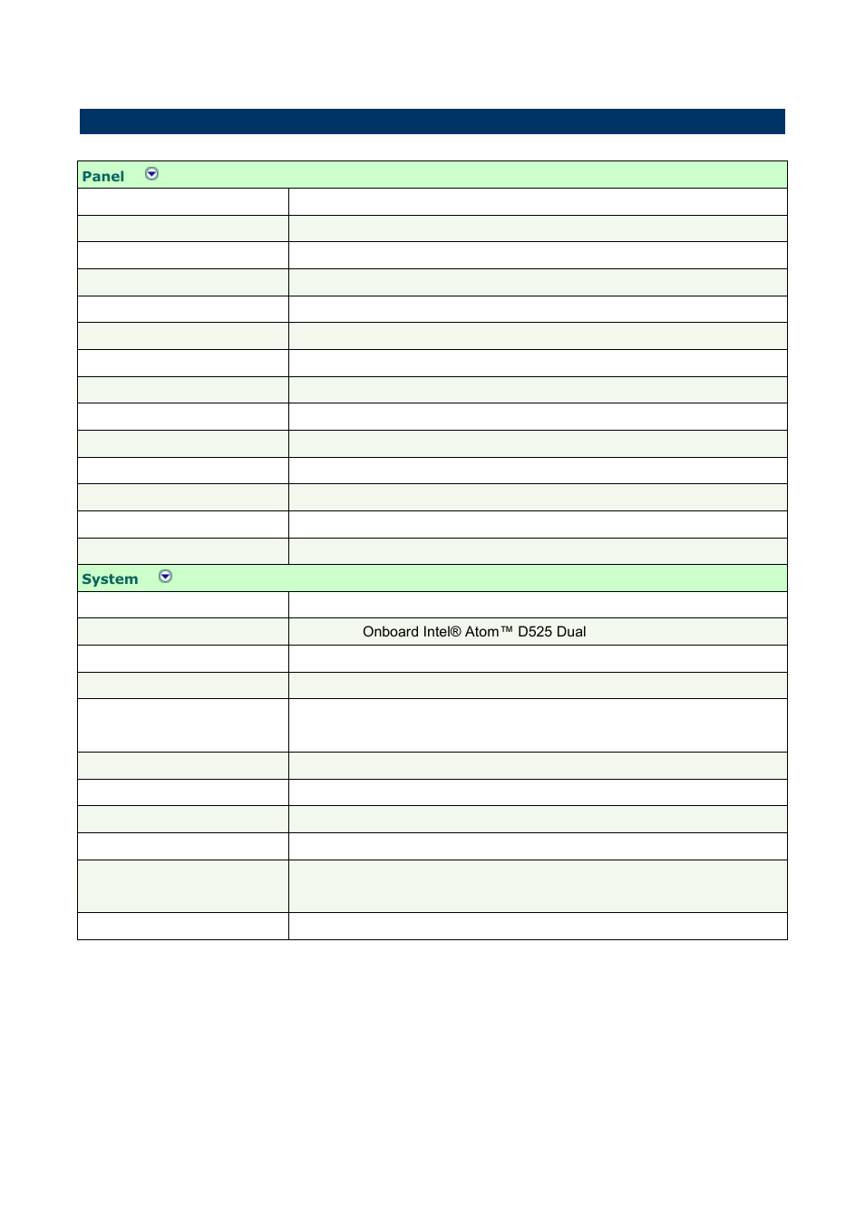 System specifications, 3 system specifications | Avalue APC-18W5 User Manual | Page 4 / 11