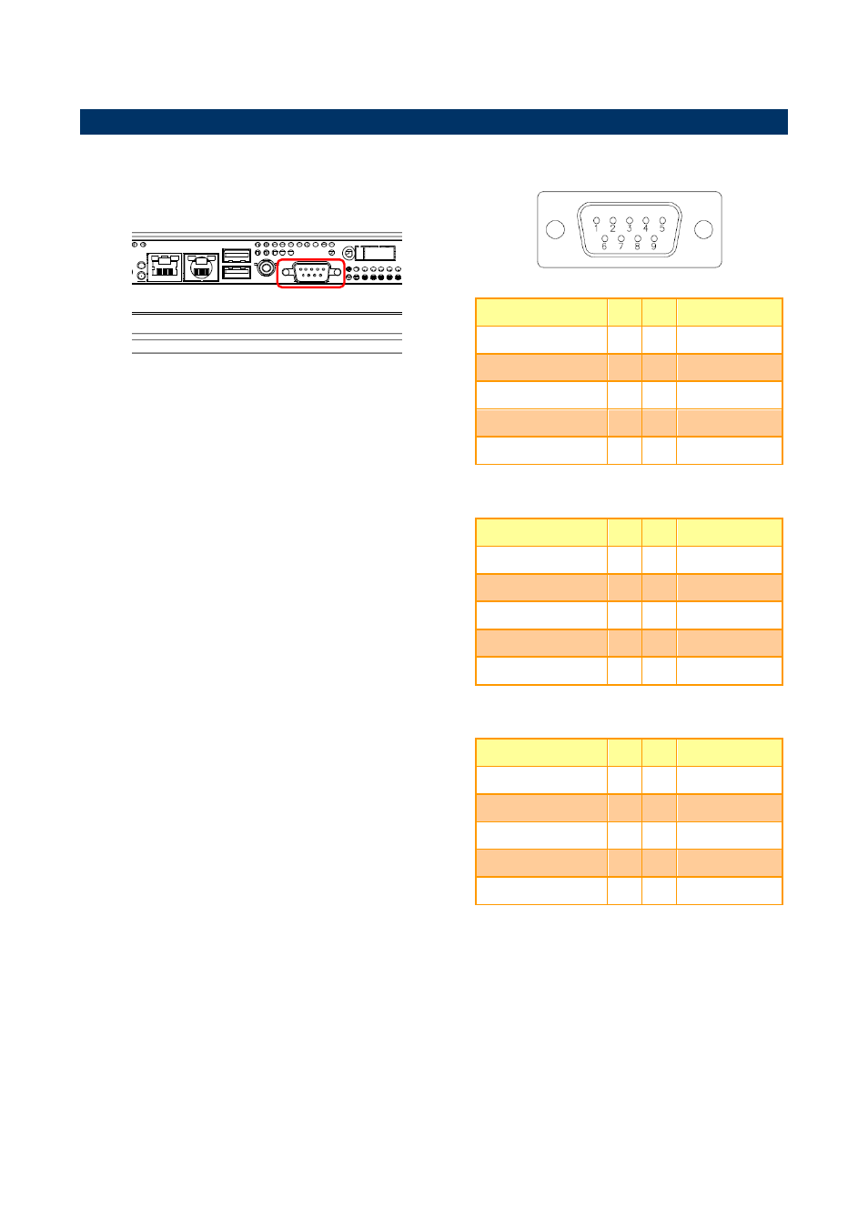 Apc-18w9 connector mapping, Serial port connector (com), 1 apc-18w9 connector mapping | Avalue APC-18W9 User Manual | Page 11 / 12