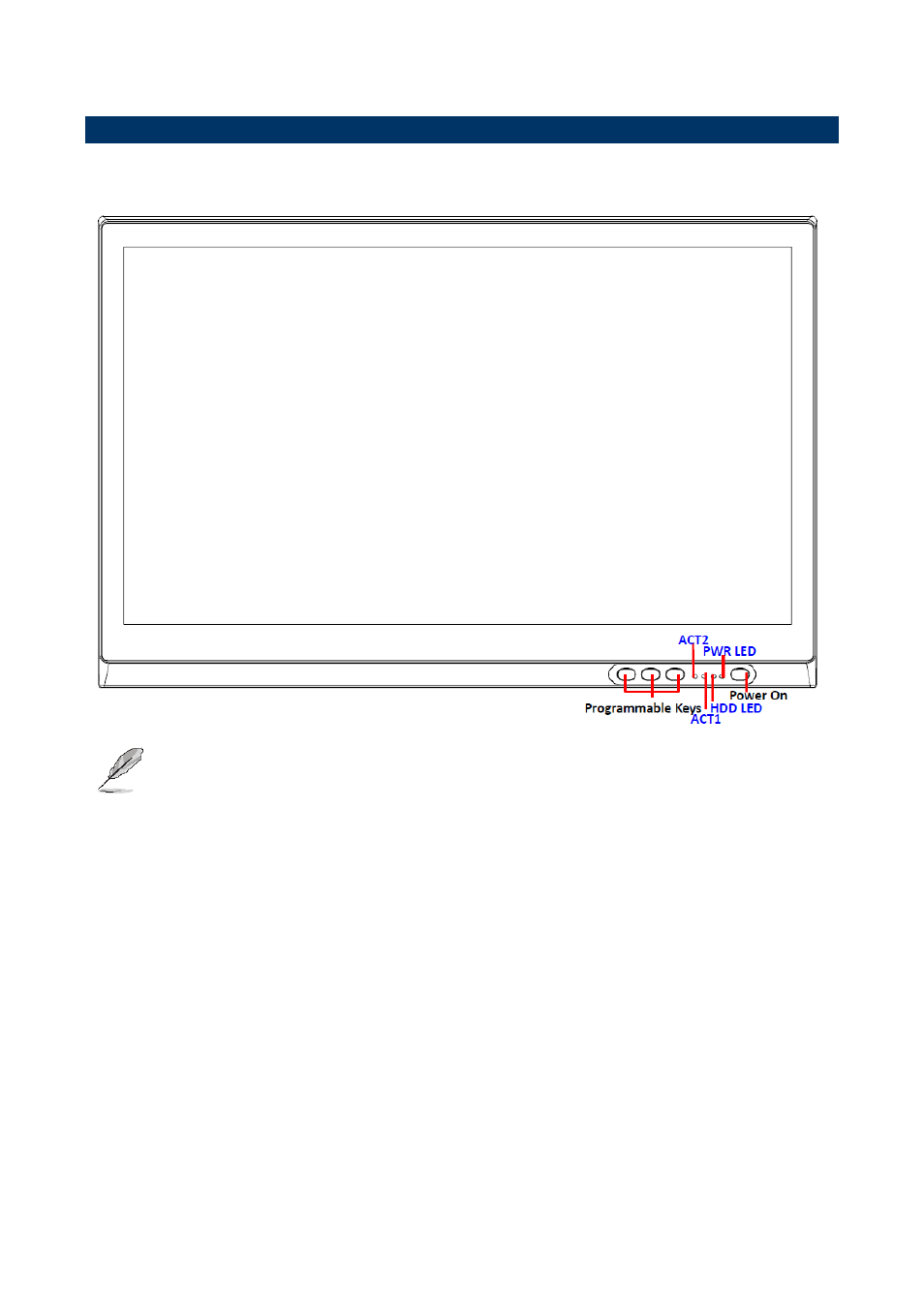 System overview, Front view | Avalue APC-18W9 User Manual | Page 7 / 12