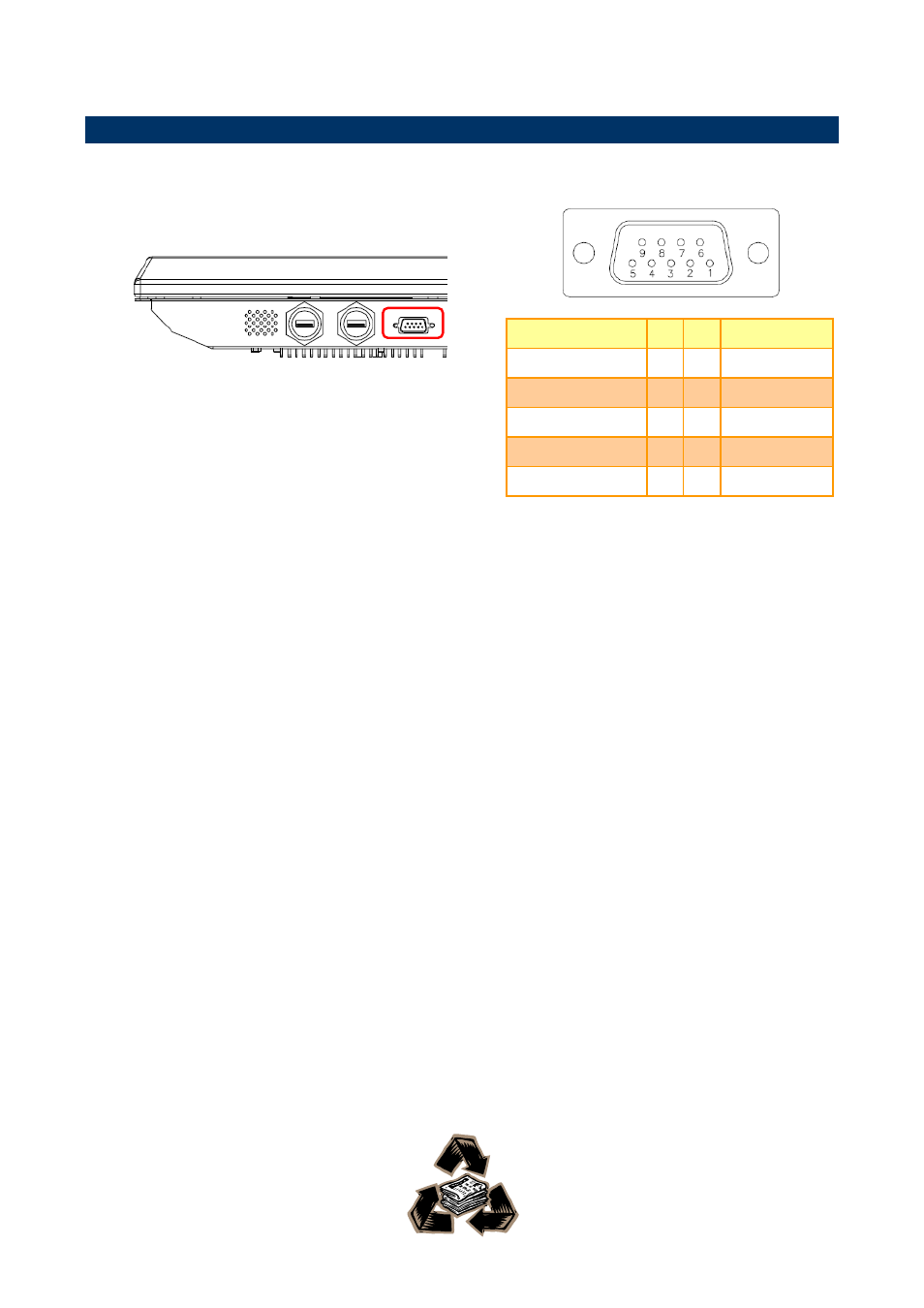Spc-1209/1709 connector mapping, Waterproof db-9 connector (com) | Avalue SPC-1209 User Manual | Page 11 / 11