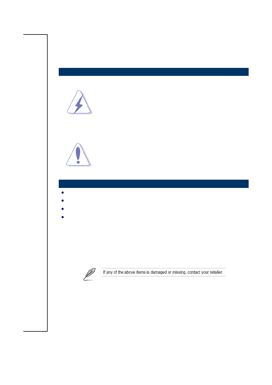 Getting started, Safety precautions, Packing list | Avalue SPC-1507 User Manual | Page 4 / 9