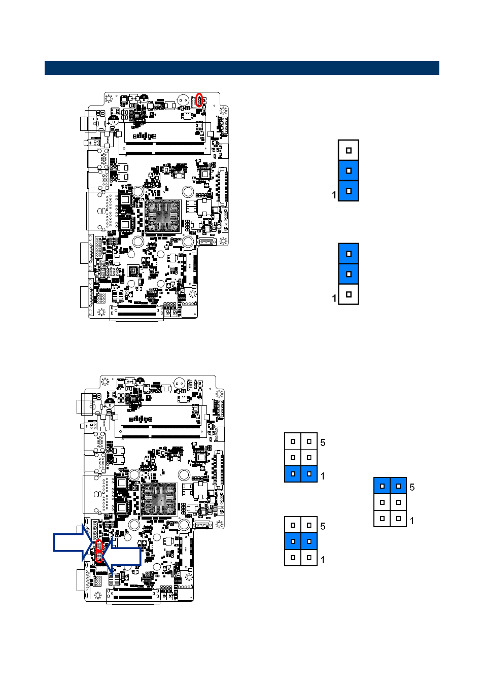 6 arc-byt jumpers & connectors settings, Clear cmos (jcmos1), Serial port 1/2 pin9 signal select (jri1/jri2) | Avalue ARC-1209 User Manual | Page 19 / 43