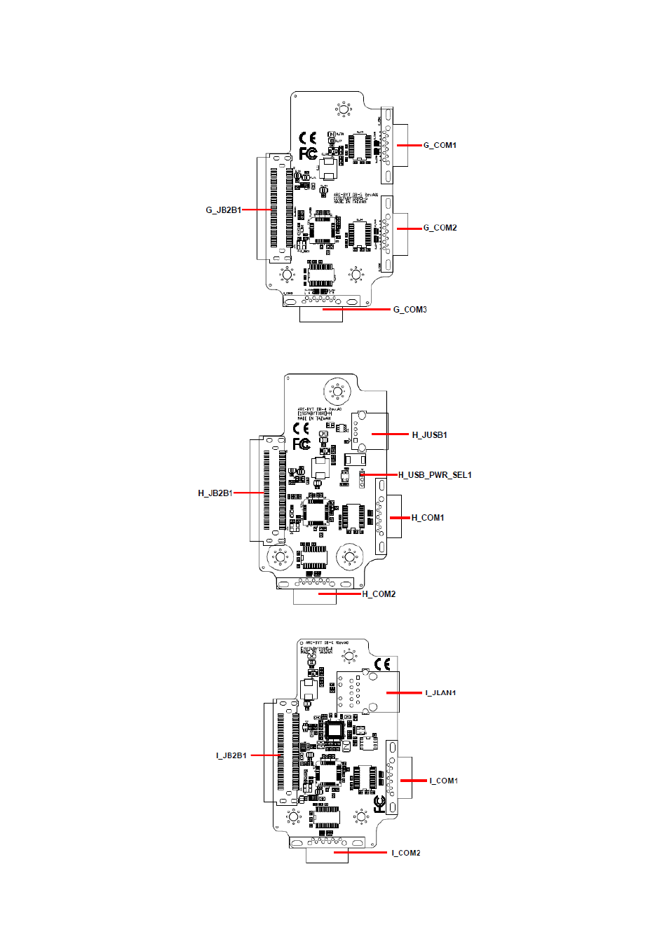 Arc-byt db-g, Arc-byt db-h, Arc-byt db-k | Avalue ARC-1209 User Manual | Page 32 / 43