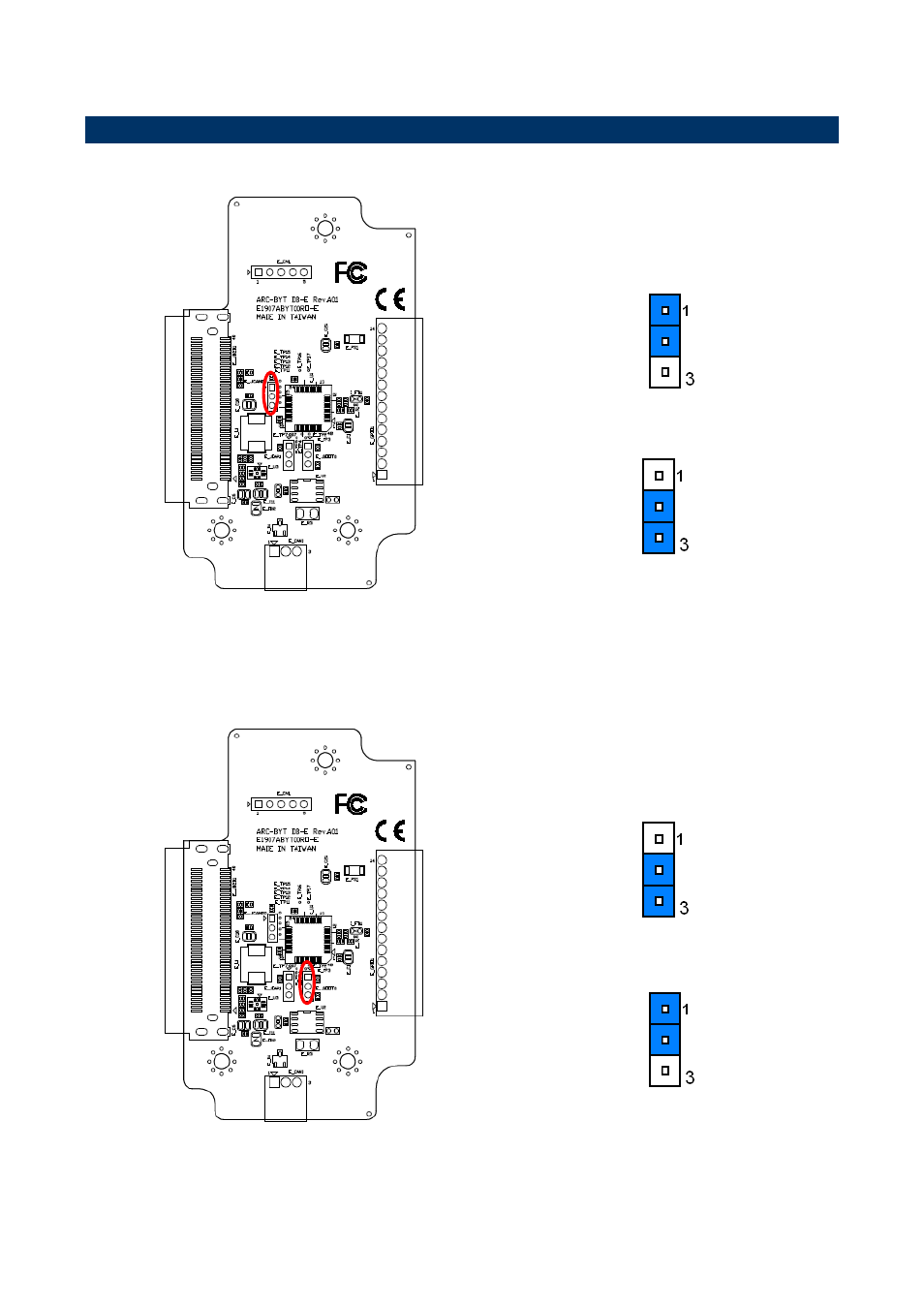9 arc-byt db-e jumpers & connectors settings, Can2.0 switch (e_jcan20), For user update fw (e_jboot0) | Avalue ARC-1209 User Manual | Page 36 / 43