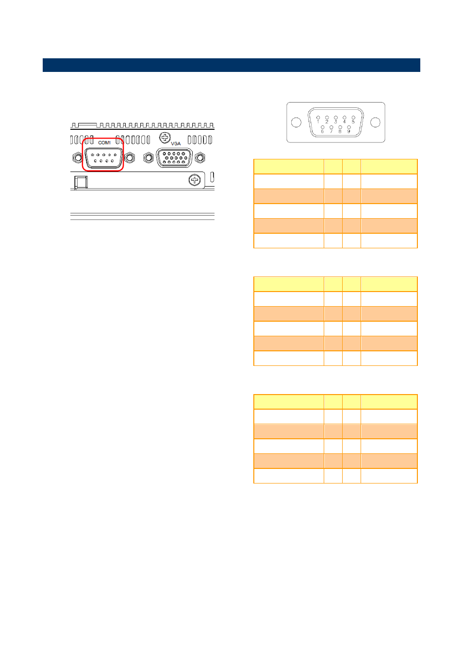 Lpc-0809 connector mapping, Serial port 1 connector (com1) | Avalue LPC-0809 User Manual | Page 10 / 14