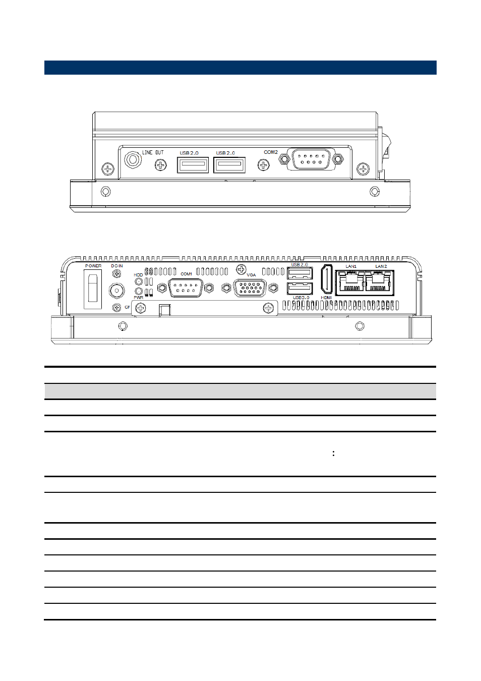System overview, Bottom view, Right view | Avalue LPC-0809 User Manual | Page 7 / 14
