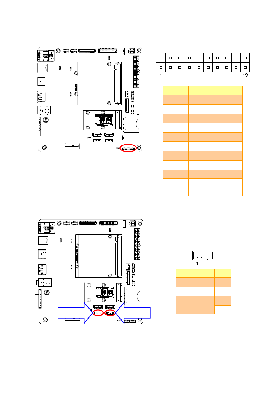 General purpose i/o connector (jdio), Hd power connector 1/2 (hd_pwr1/2) | Avalue EEV-Q702 User Manual | Page 19 / 20