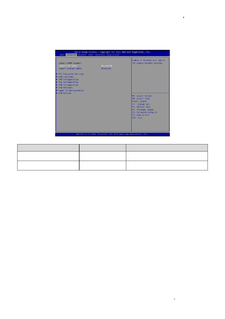 Advanced bios settings | Avalue EQM-A50M User Manual | Page 19 / 49