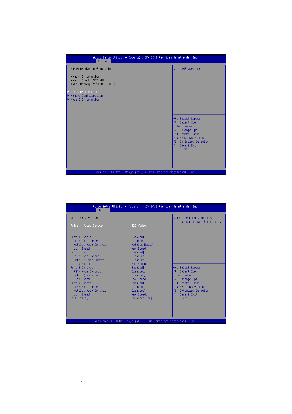 North bridge, Gfx configuration | Avalue EQM-A50M User Manual | Page 30 / 49