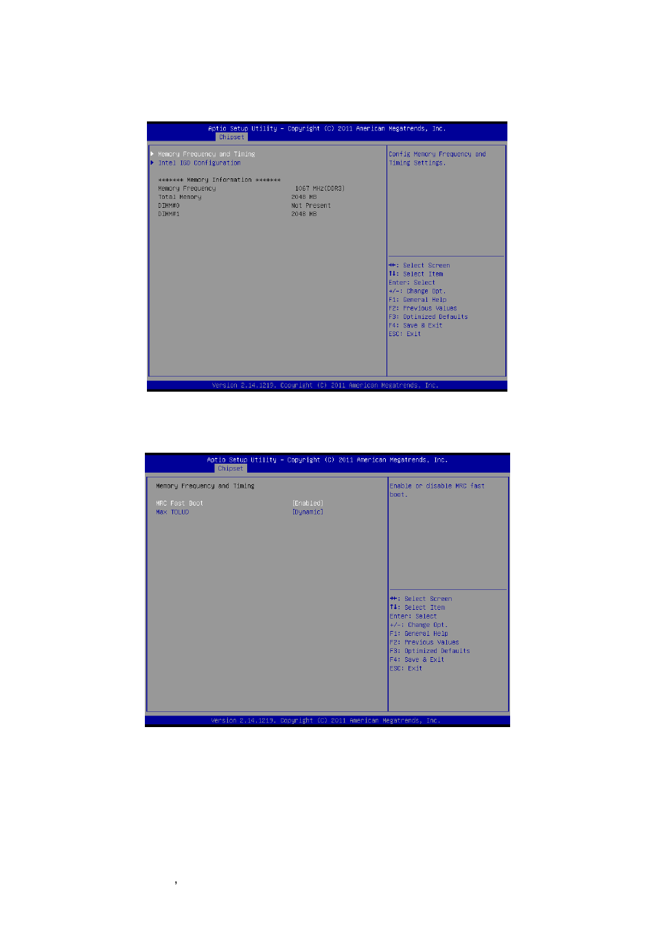 Host bridge, Memory frequency and timing | Avalue EQM-CDV User Manual | Page 40 / 59