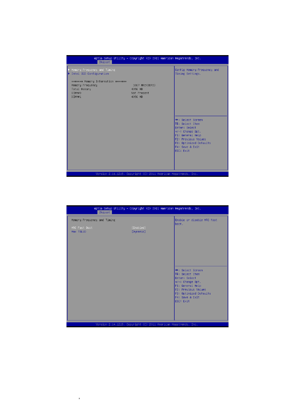 Host bridge, Memory frequency and timing | Avalue EQM-CDV User Manual | Page 40 / 60