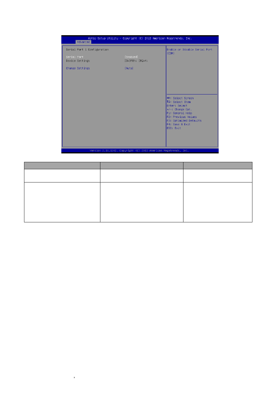 Serial port 1 configuration | Avalue EQM-BYT User Manual | Page 22 / 53