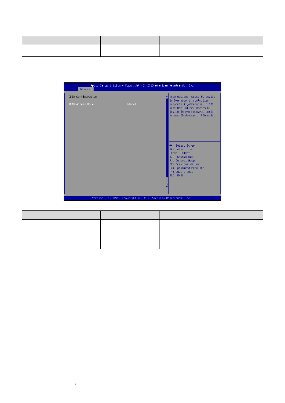 Sdio configuration | Avalue EQM-BYT User Manual | Page 28 / 53