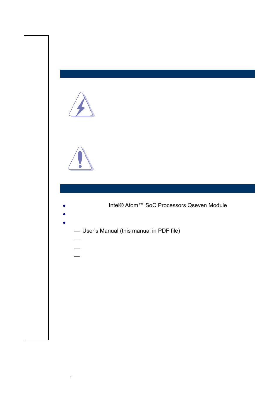 Getting started, Safety precautions, 2 packing list | Avalue EQM-BYT User Manual | Page 4 / 53