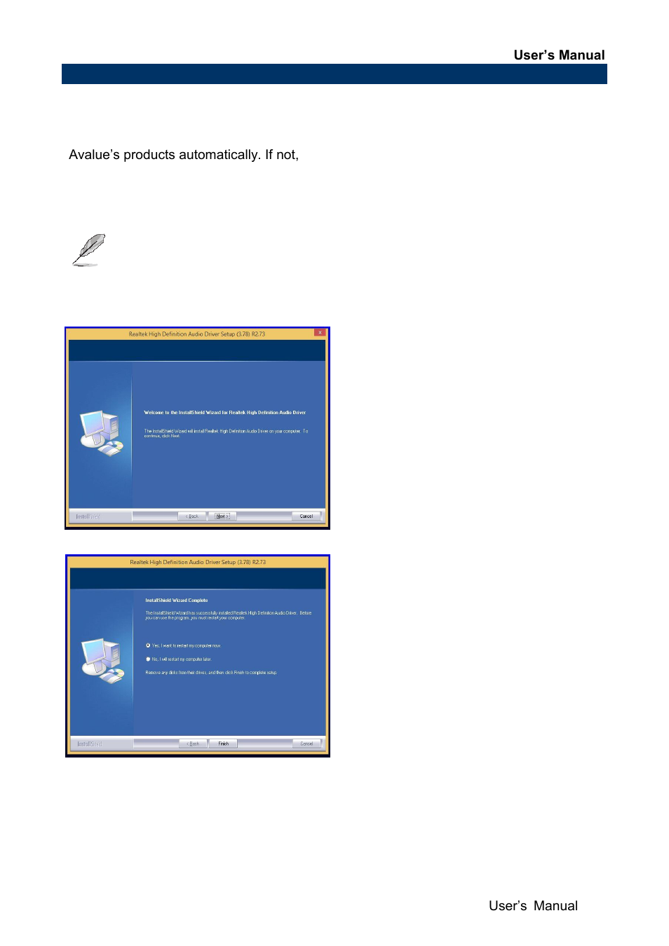 Install audio driver | Avalue EQM-BYT User Manual | Page 49 / 53