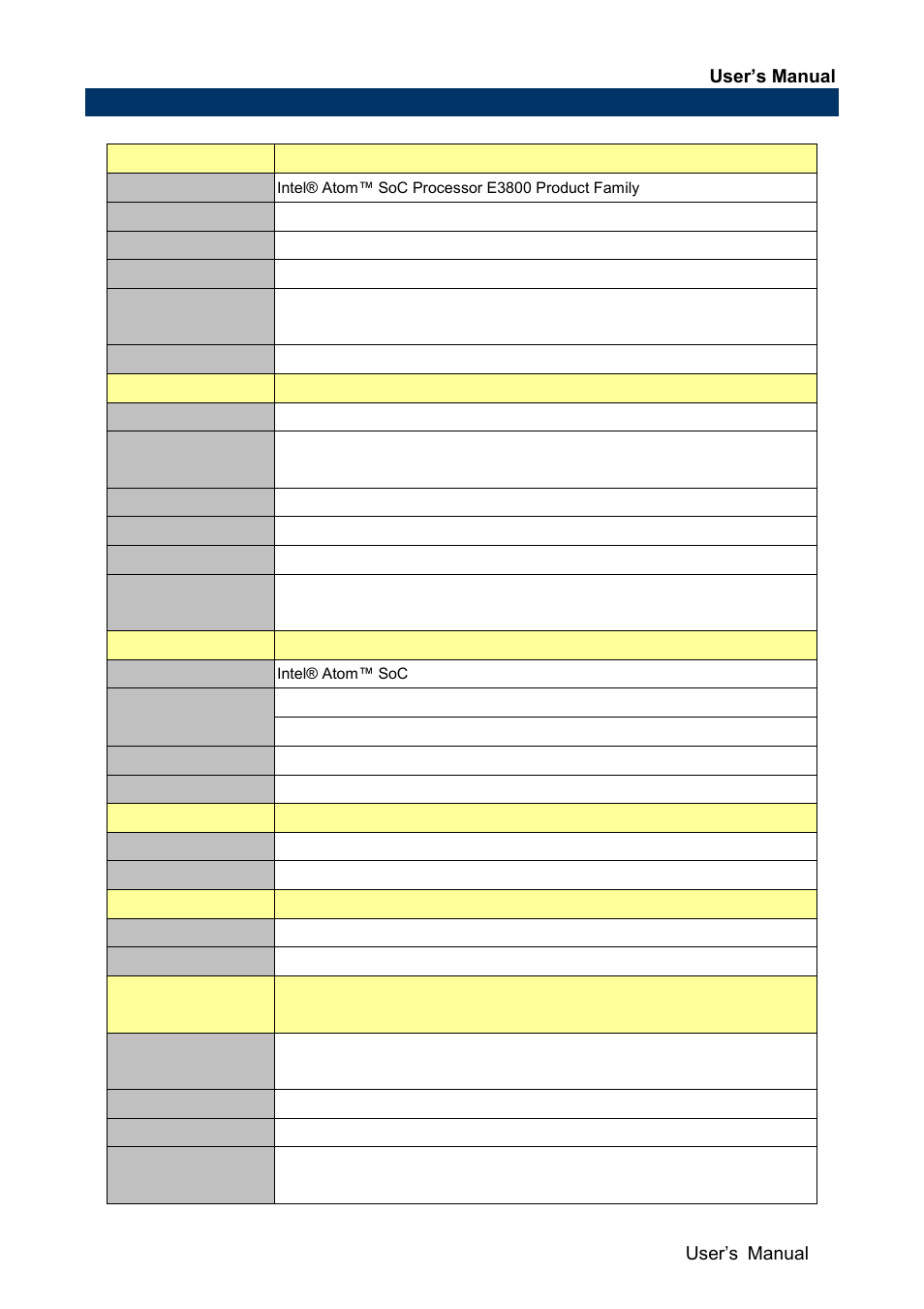 System specifications, 5 system specifications | Avalue EQM-BYT User Manual | Page 7 / 53