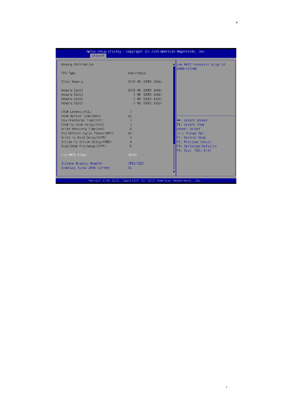 North bridge, 1 cas # latency (tcl), 2 ras # active time (tras) | 3 row precharge time (trp) | Avalue ESM-QM57 User Manual | Page 67 / 83