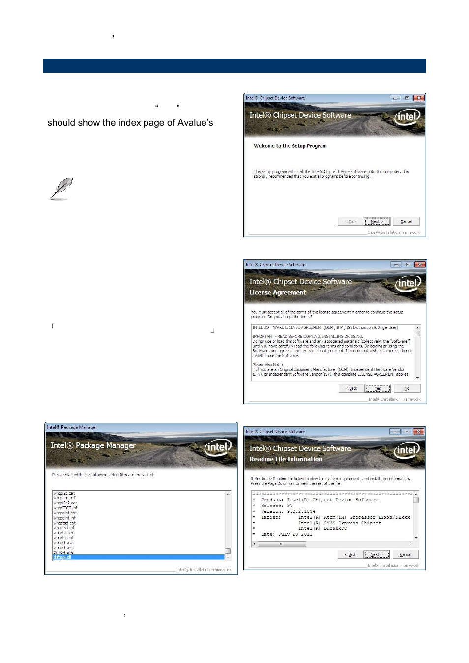 Install chipset driver | Avalue ESM-CDV User Manual | Page 72 / 76