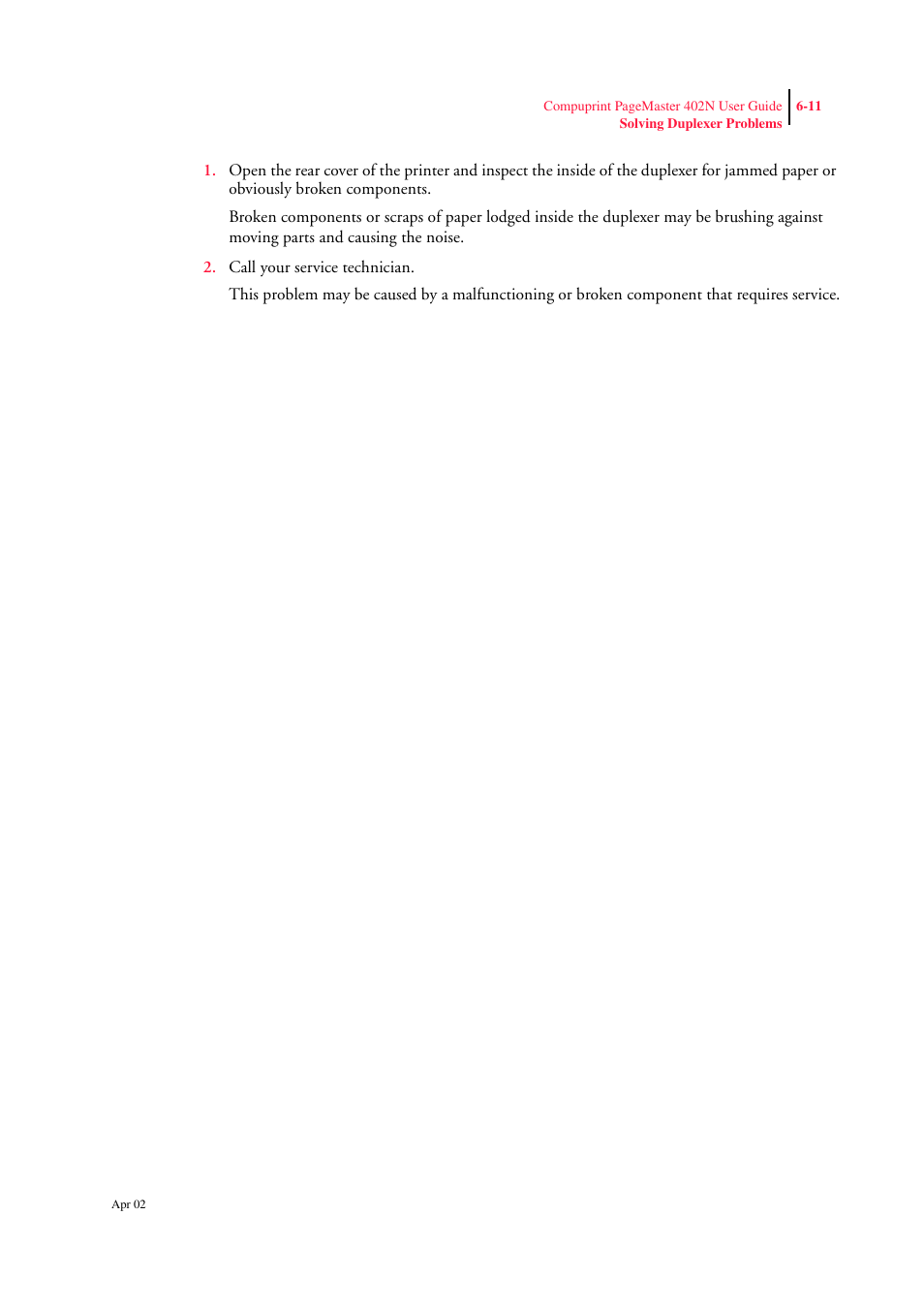 CPG PageMaster 402N User Manual | Page 141 / 216