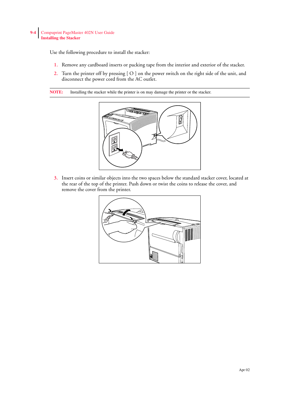 CPG PageMaster 402N User Manual | Page 200 / 216