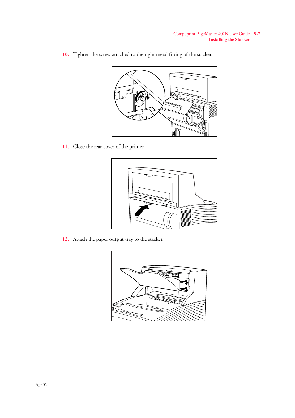 CPG PageMaster 402N User Manual | Page 203 / 216