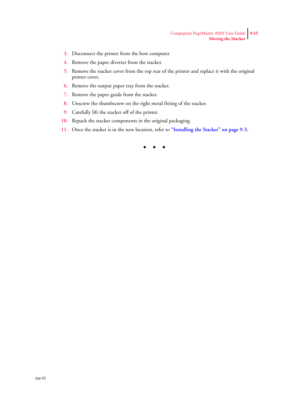 CPG PageMaster 402N User Manual | Page 211 / 216