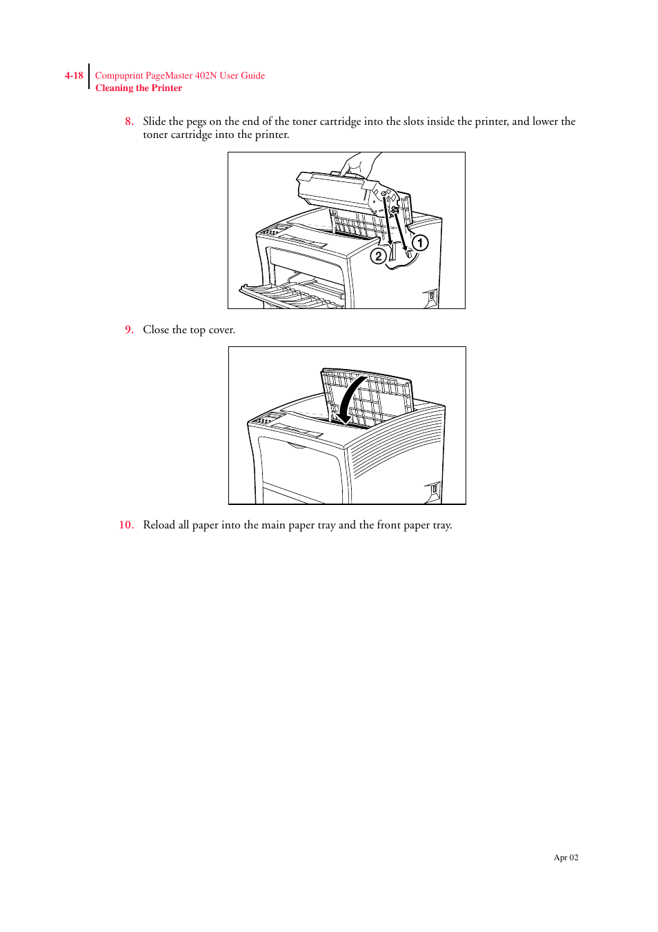 CPG PageMaster 402N User Manual | Page 78 / 216