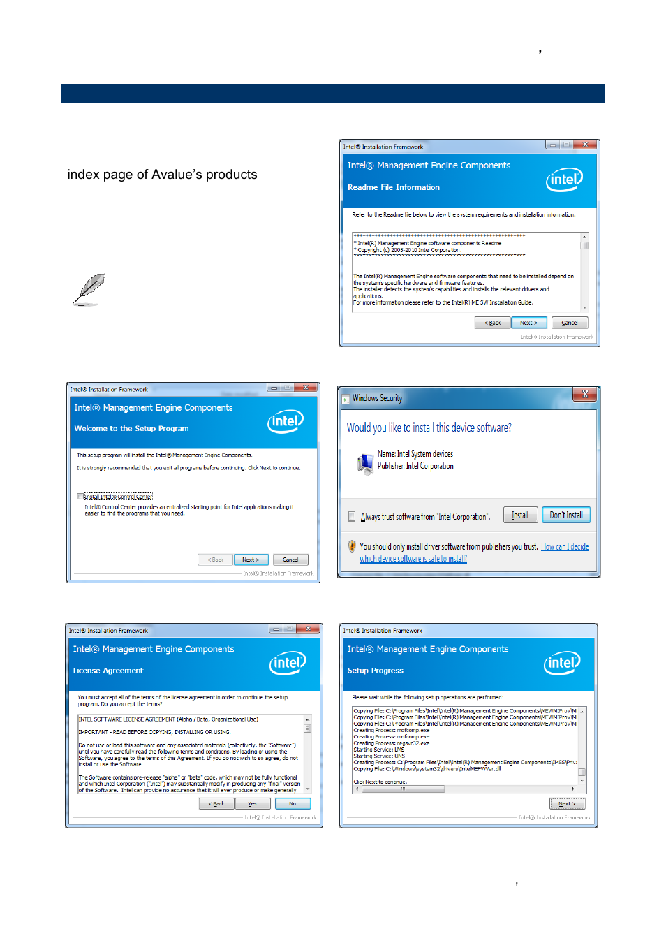 5 install me driver (for intel qm77) | Avalue ESM-QM77B User Manual | Page 71 / 75