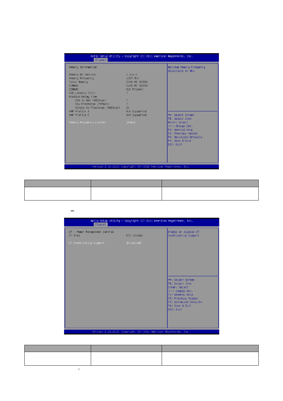 Memory configuration, Power management configuration | Avalue ESM-QM77 User Manual | Page 66 / 85