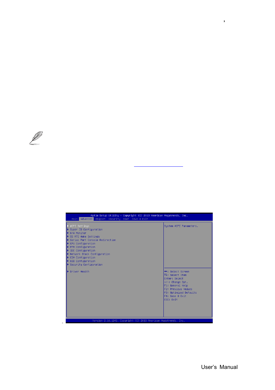 System language, System date, System time | Advanced menu | Avalue ESM-BYT User Manual | Page 39 / 76