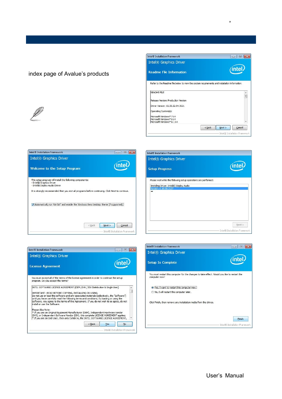 Install display driver | Avalue ESM-BYT User Manual | Page 69 / 76