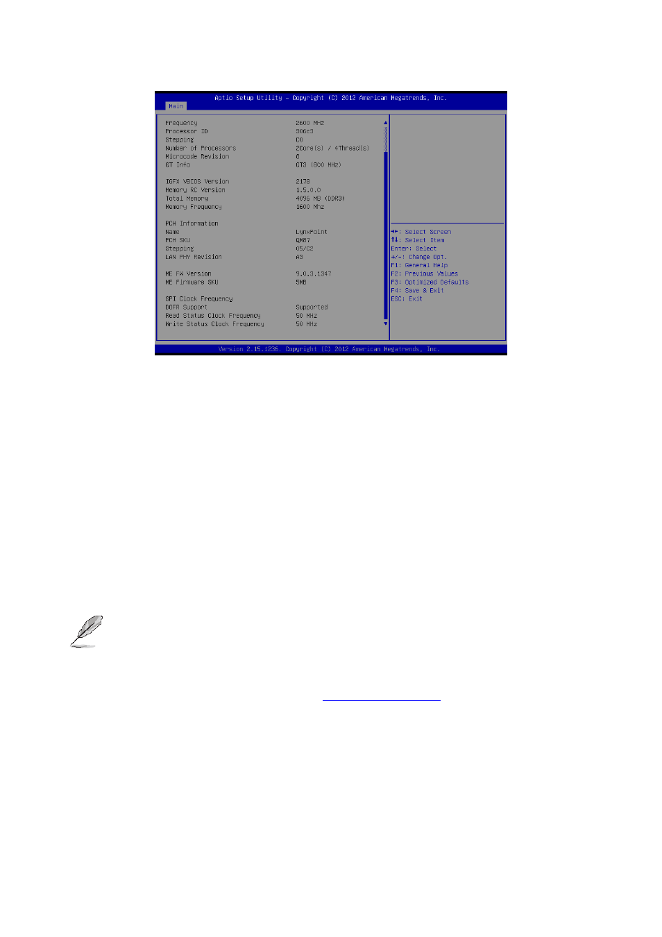 System language, System date, System time | Avalue ESM-QM87 User Manual | Page 41 / 82