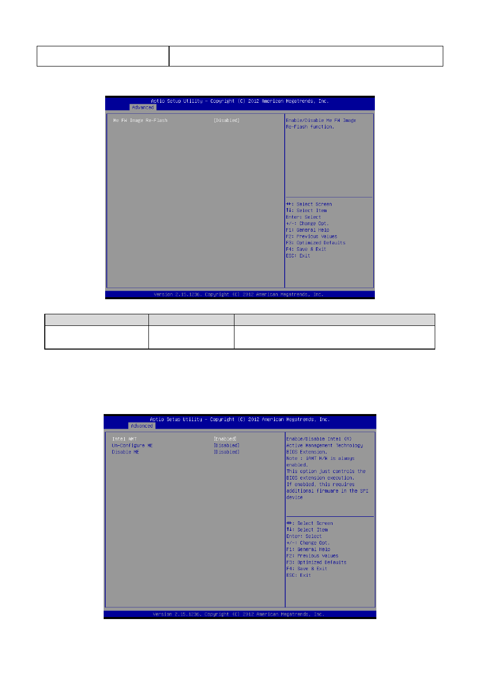 Firmware update configuration, Amt configuration | Avalue ESM-QM87 User Manual | Page 50 / 82