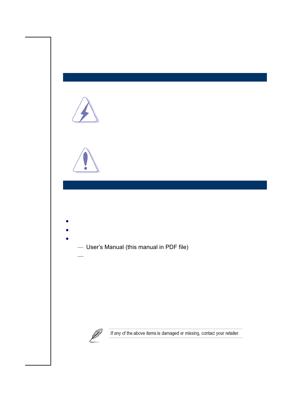 Getting started, Safety precautions, Packing list | Avalue ESM-QM87 User Manual | Page 7 / 82