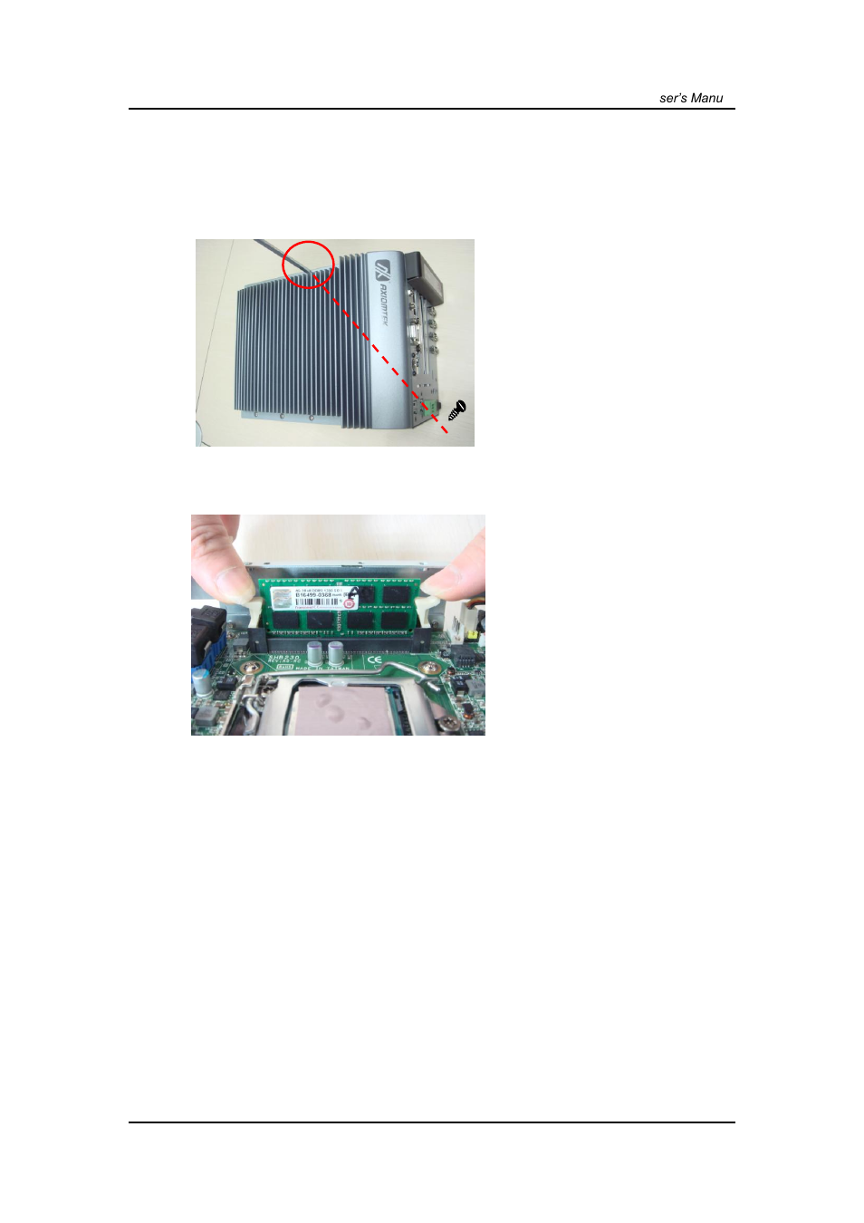 Installing the memory module | Axiomtek IPC932-230-FL-ECM User Manual | Page 27 / 54