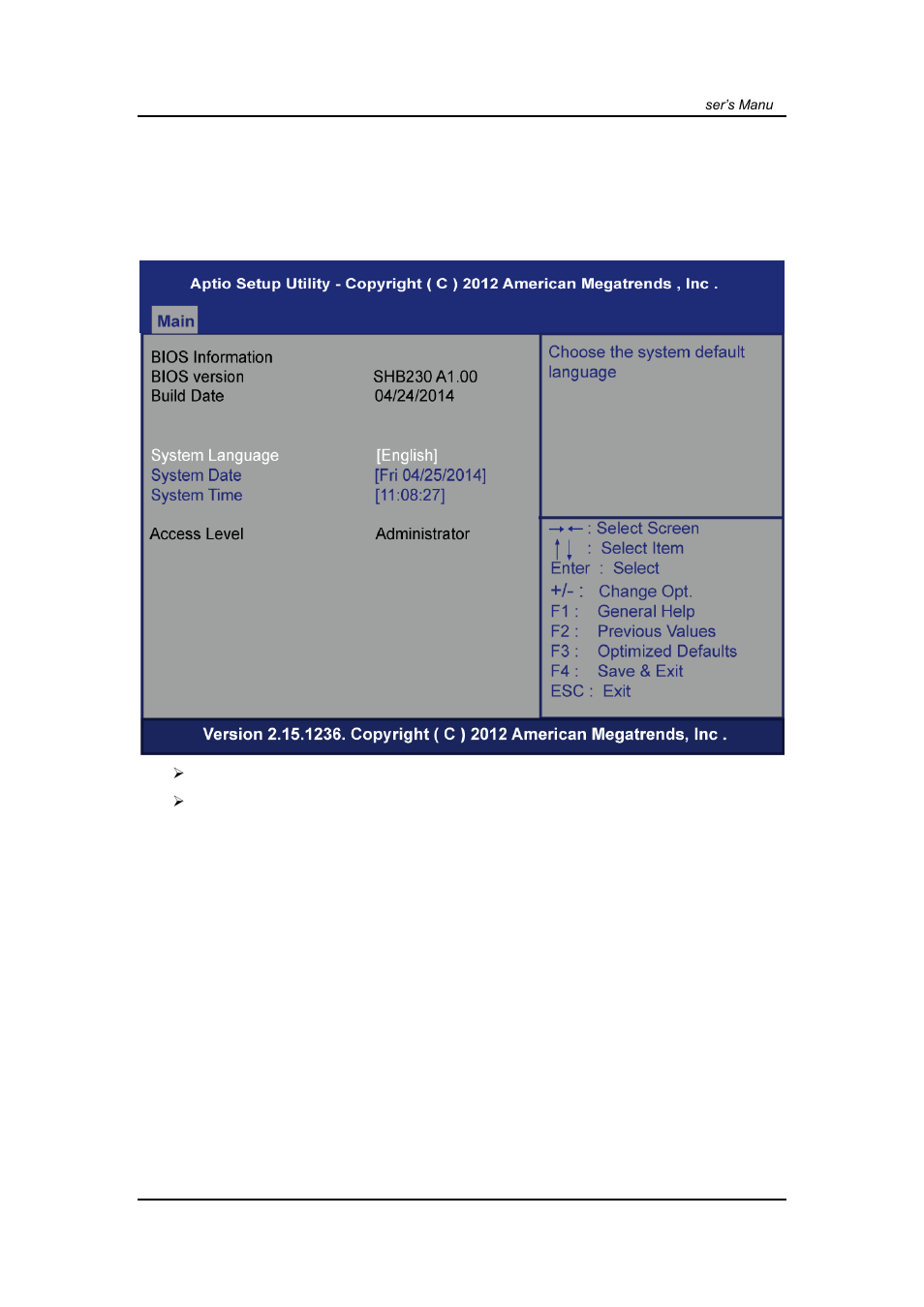 Main menu, 3 main menu | Axiomtek IPC932-230-FL-ECM User Manual | Page 33 / 54