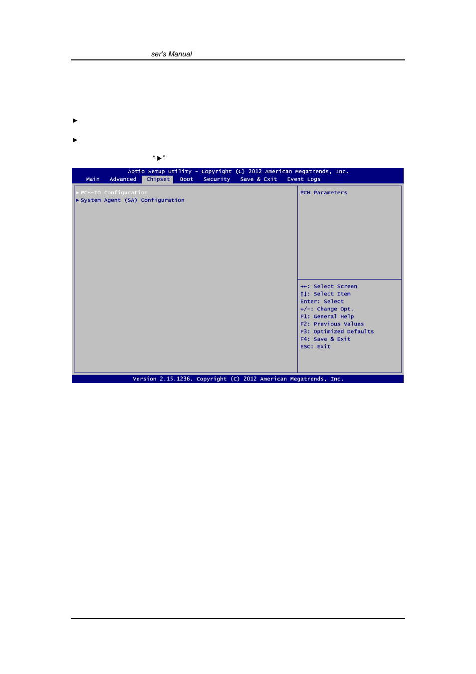 Chipset menu, 5 chipset menu | Axiomtek IPC932-230-FL-ECM User Manual | Page 46 / 54