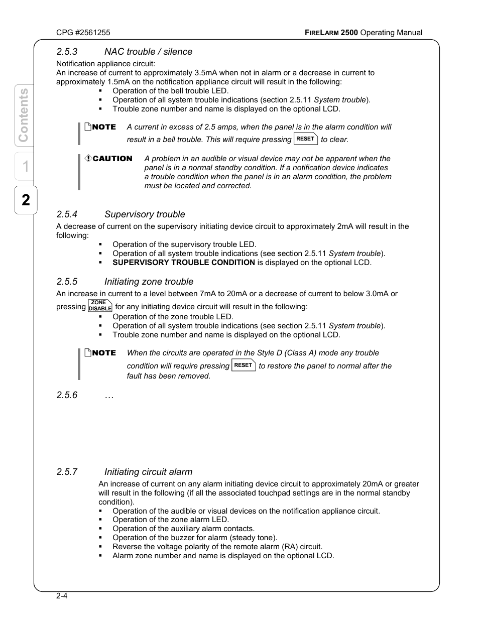 CPG FIRELARM 2500 CPG #2561255 User Manual | Page 12 / 44