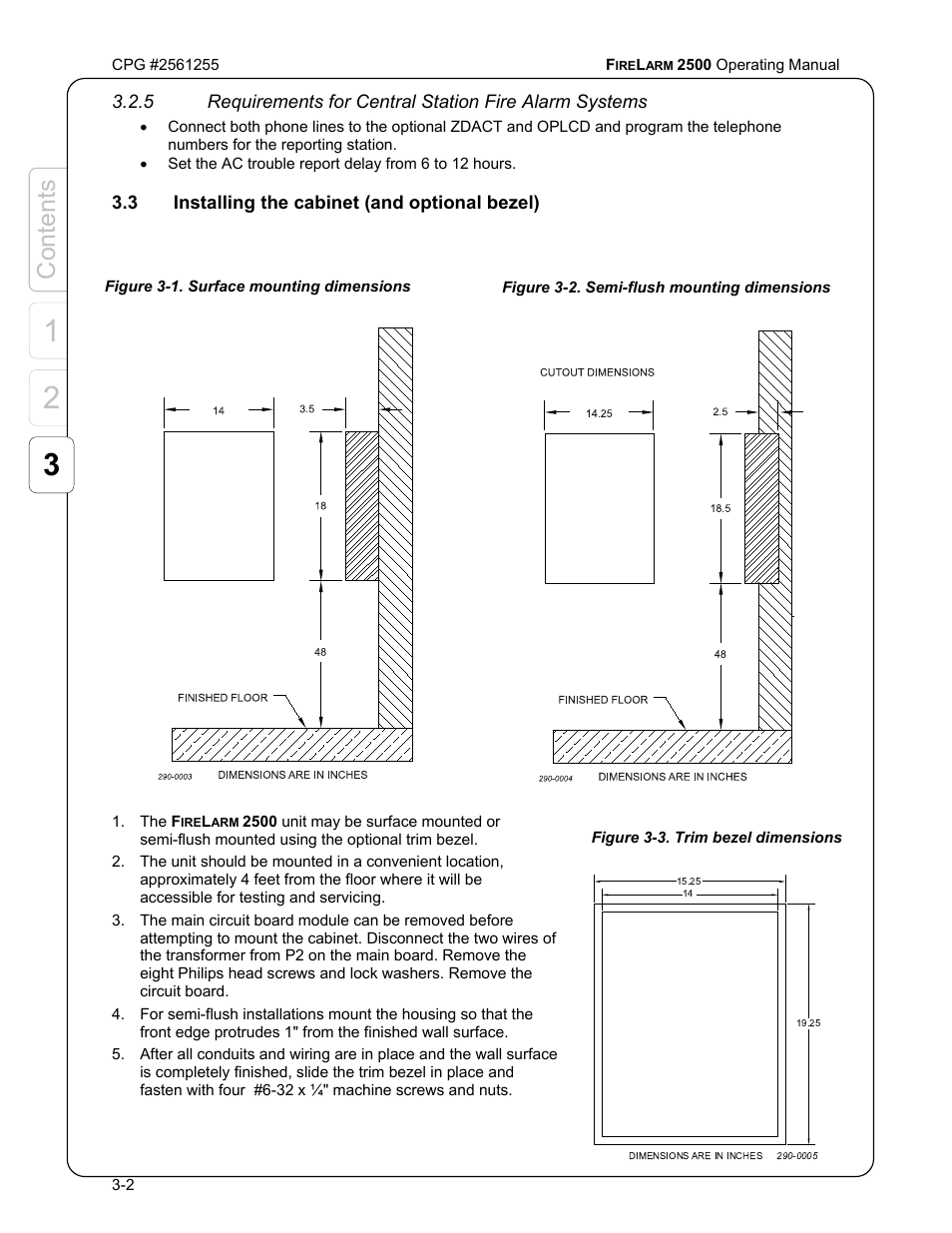 Content s | CPG FIRELARM 2500 CPG #2561255 User Manual | Page 16 / 44